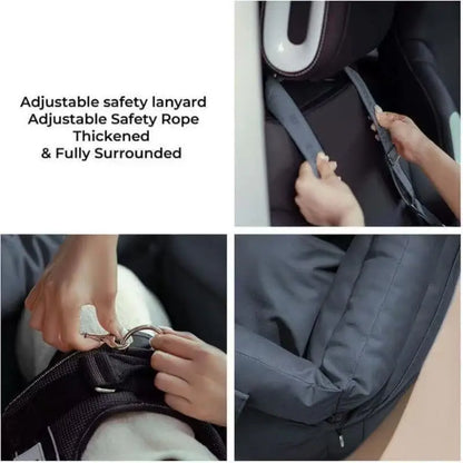 Deluxe Faux Leather Dog Car Seat Booster Bed - Urban Voyager